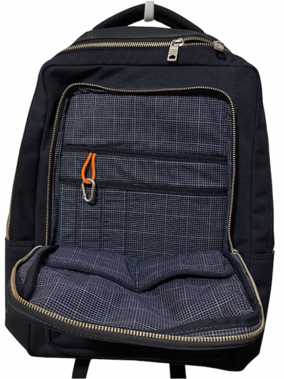 Jack Spade Navy Backpack with Front Zip Pocket - Picture 4 of 6